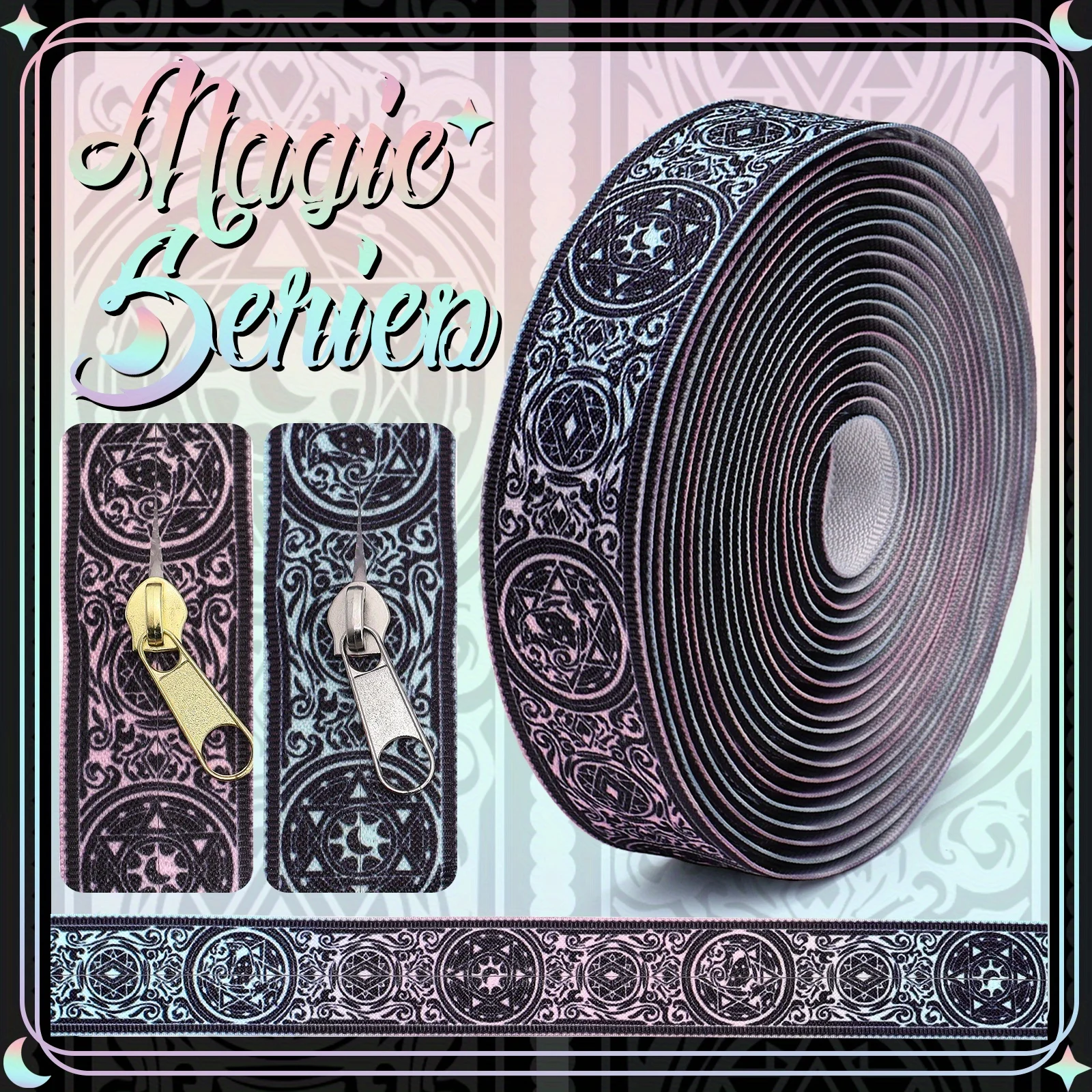 

1 комплект = молния 4,5 метра + 10 головки молнии + 20 верхних упоров + 10 нижних упоров, 5 # обратная молния, волшебные элементы