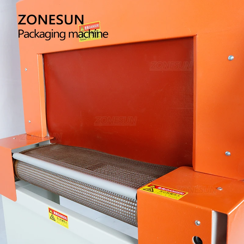 ZONESUN Jet Heat Shrink Film Wrapping Machine Packaging Cosmetics Book Food CD Cookie Card Packing Machine