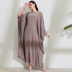2024 New Modest Dress Solid Color Belted Dresses Muslim Women Dubai Prayer Abaya Eid Ramadan Islam Clothing Turkey Arabic Robes