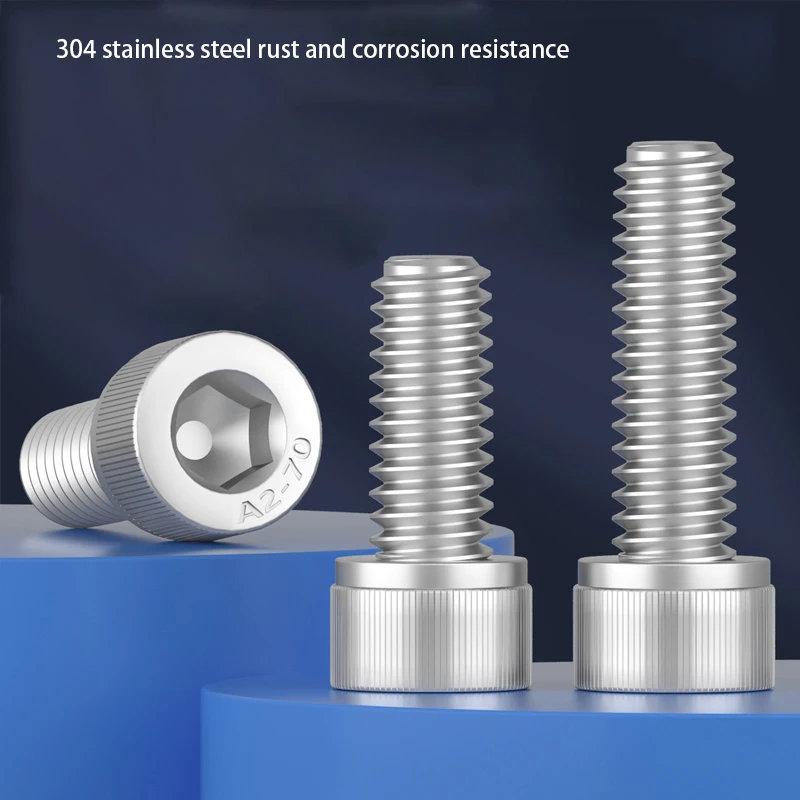 

304 Stainless Steel Hexagonal Socket Screw Cup Head Screw M1.4 M1.6 M2 M2.5 M3 M4 M5 M6 M8 Length 3mm-50mm