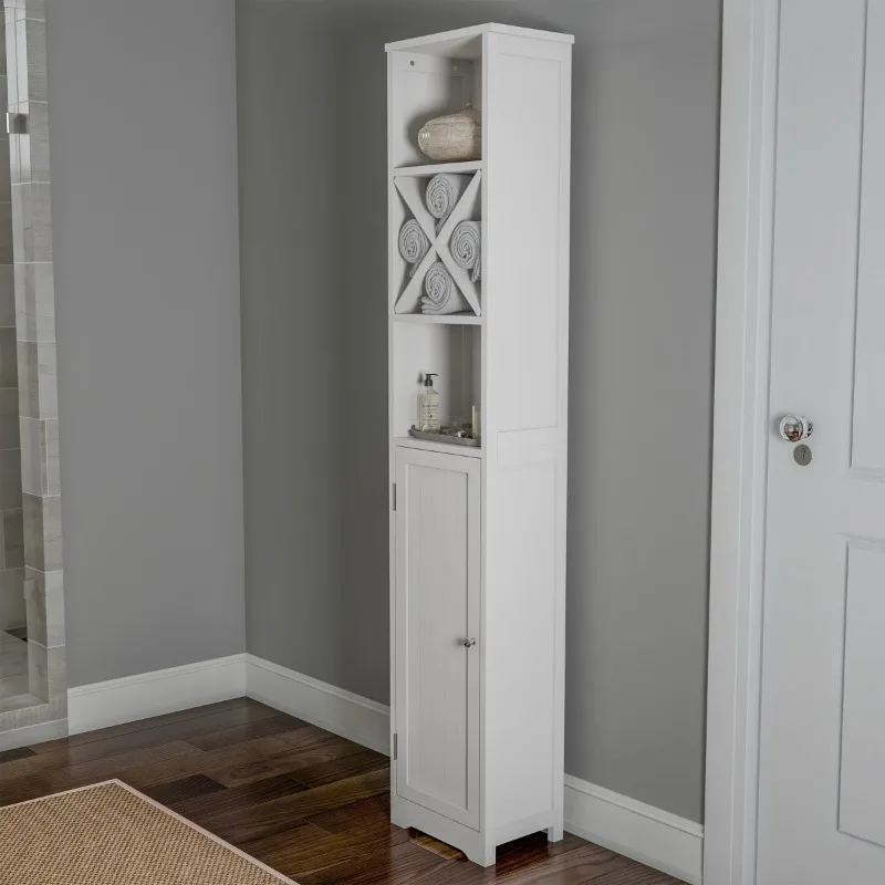 

67-inch Linen Storage Cabinet, White