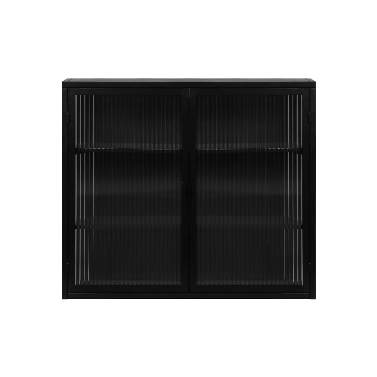 خزانة حائط حديثة ببابين مع أبواب زجاجية وتخزين من 3 طبقات للمدخل