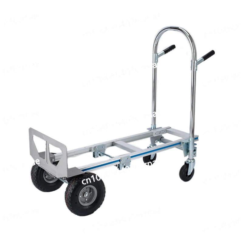 Portable Aluminum Alloy Logistics  Trolley Flat Shopping  Trailer Folding  Can Bear 250kg or 350kg