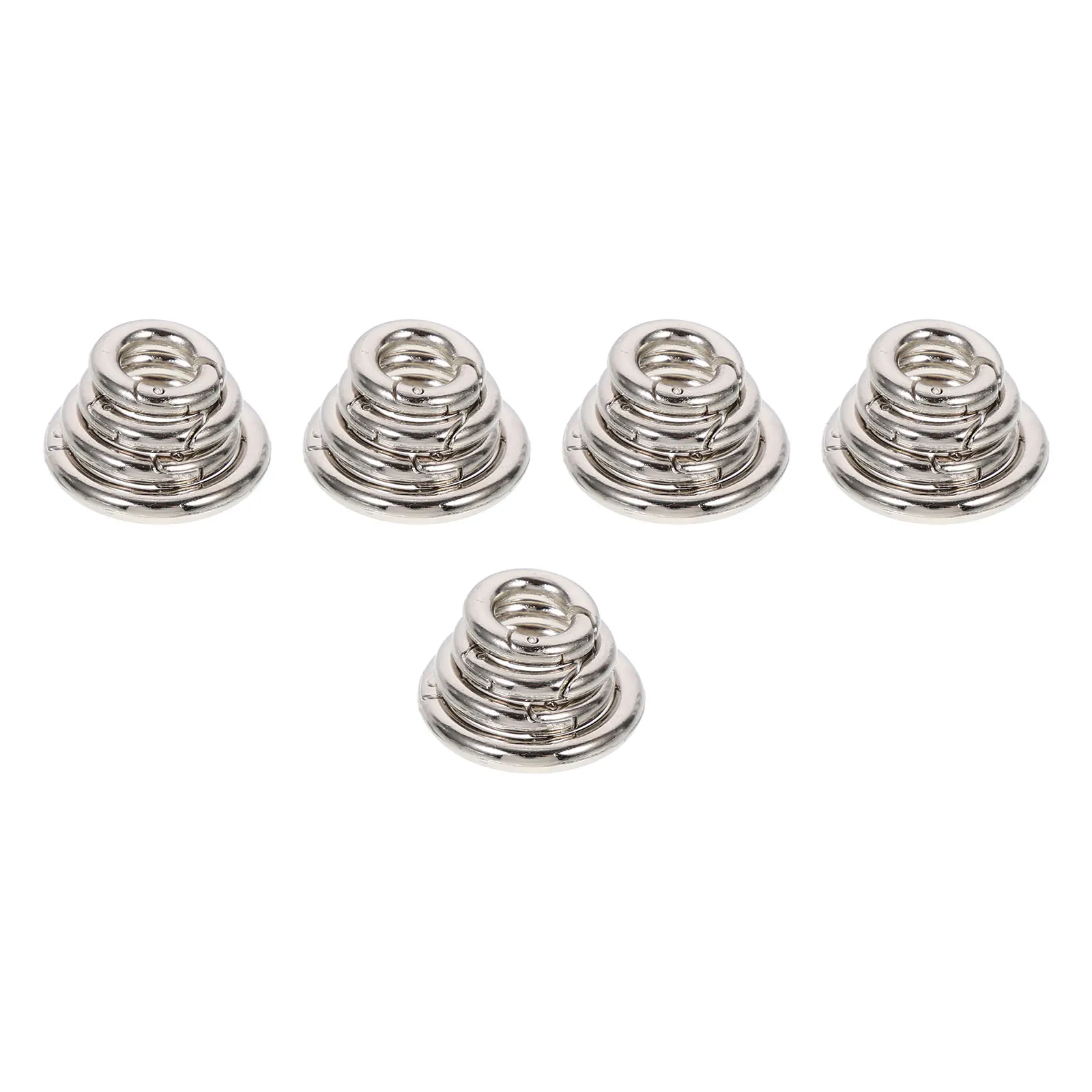

20pcs Key Chain Set Zinc Alloy Circle Clasp Carabiner Spring Keyring Buckle Lightweight Multi purpose O ring
