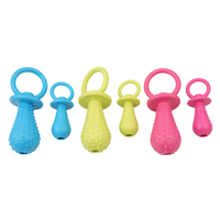 Pet Rubber Pacifier Dog Toy Interactive Rubber Soother Pet Dog Cat Puppy Elasticity Teeth Dog Chew Toys Tooth Cleaning Toy