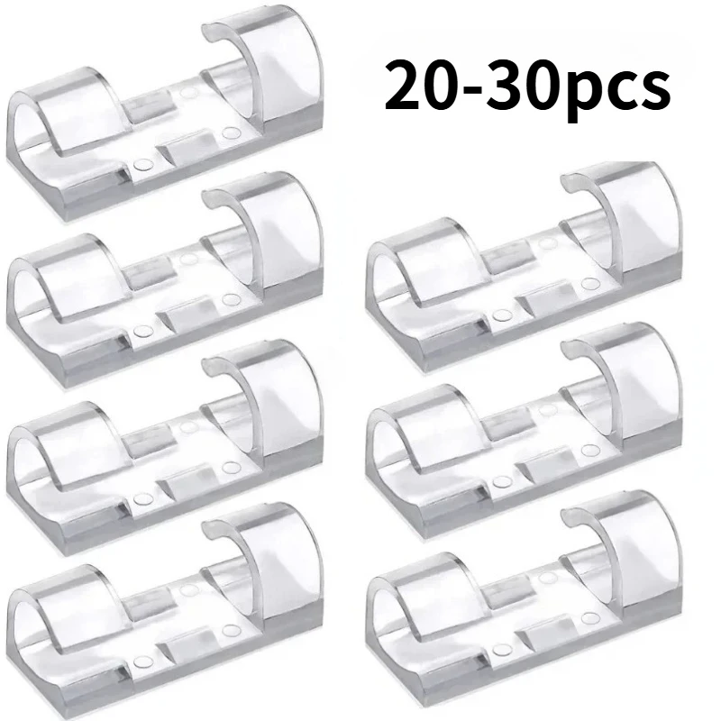 Cable Organizer Clips Cable Management Wire Manager Cord Holder USB Charging Data Line Bobbin Winder Wall Mounted Hook