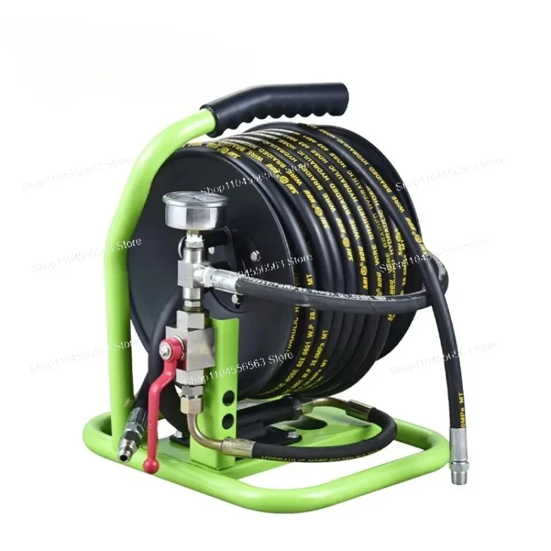 30M Portable High Pressure Hose Reel – Manual Hand Crank for Sewer Jet Cleaning Washer