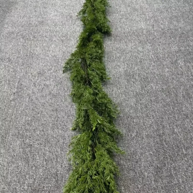 190cm Artificial Pine Greenery Garlands For Christmas Mantle Fireplace Table Xmas Garlands Simulated Christmas Pine Rattan