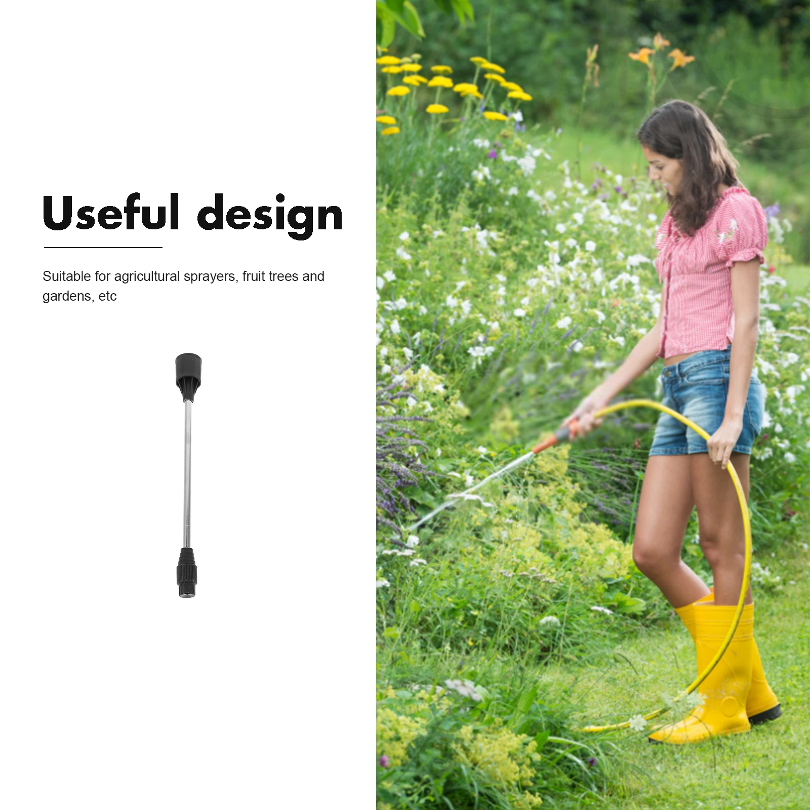 

4pcs Long Stainless Steel Sprayer Pole Extension Garden Sprayers Replacement Watering Spray Rod Agricultural Wand Fog Cooling