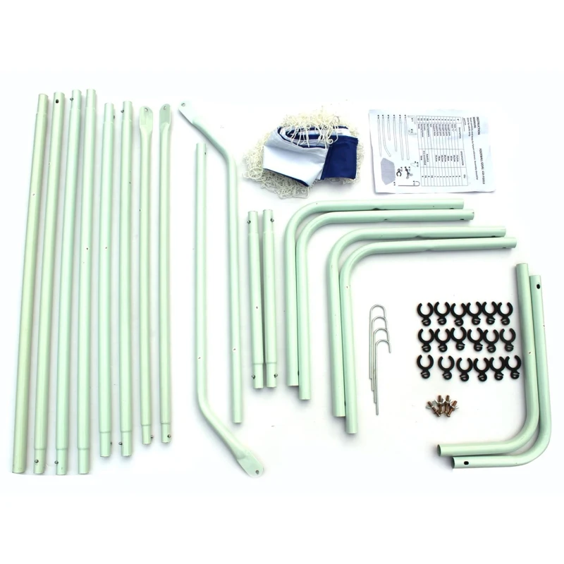 هدف كرة قدم 8 × 5 أقدام للفناء الخلفي مع حقيبة حمل - هدف أنابيب فولاذية - ممتع لألعاب التدريب الداخلي للأطفال والشباب والكبار، fo