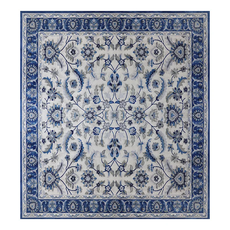 

Chinese style, classical blue and white porcelain carpet, new Chinese style villa full carpet