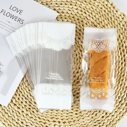 50Pcs Transparent Plastic Cookie Candy Gift Bags Small Bread Packaging Bag Birthday Wedding Gift For Guest