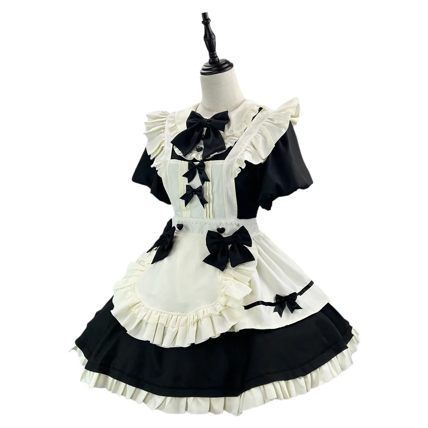 

French Cute Lolita Lolita Soft Girl Waisted Dress, Flying Sleeve Apron, Elegant Maid Dress, Sexy Halloween Lolita Maid Dress