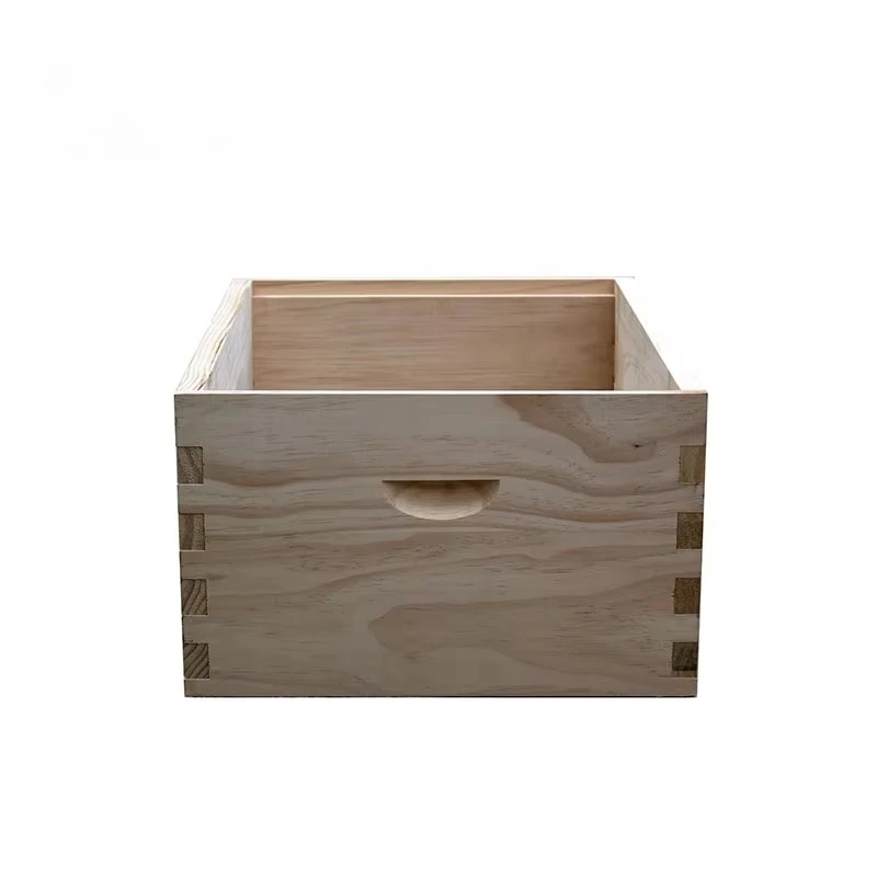 10 Frame Deep Disassembled Pine Langstroth Super Beehive Box with Fumigation