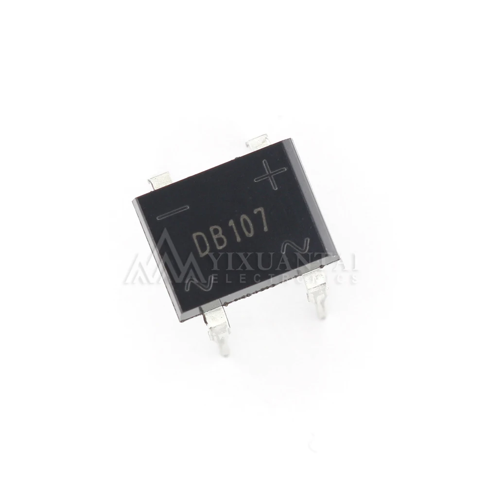 10pcs DB107 rectifier bridge stack 1A 1000V straight plug DIP-4 single-phase rectifier bridge stack 10