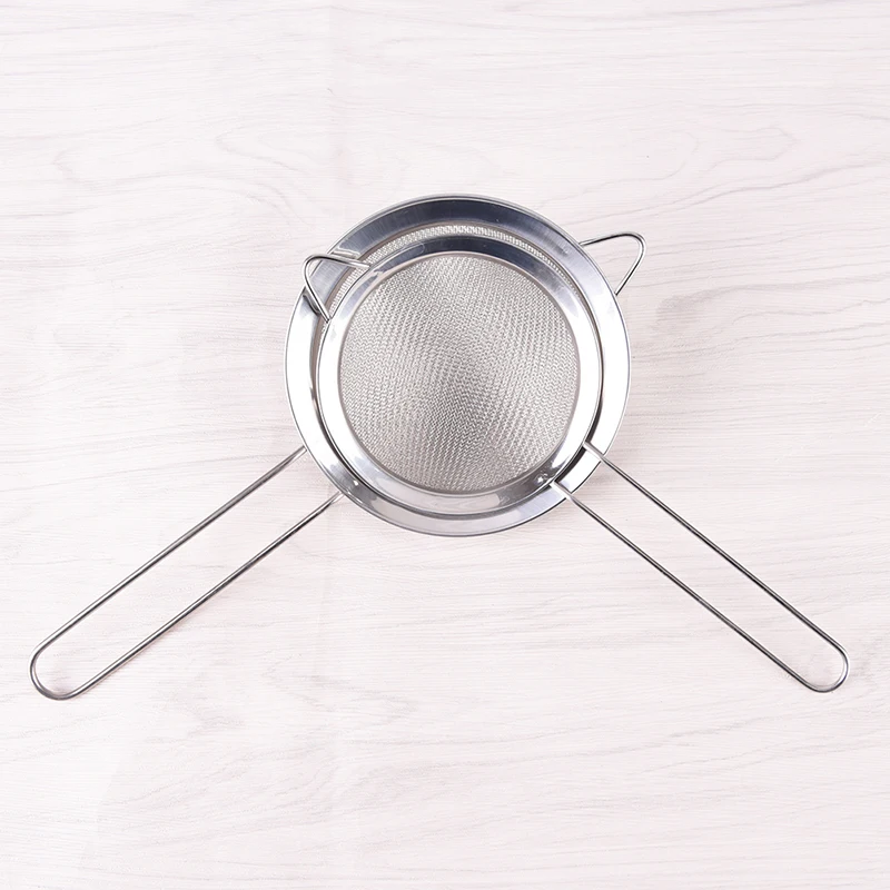 주방 스테인레스 스틸 밀가루 차 채반 메쉬 소쿠리 체 여과기, 7 cm, 8 cm, 10 cm, 12 cm, 14 cm, 16 cm, 18 cm, 20 cm, 22cm 옵션