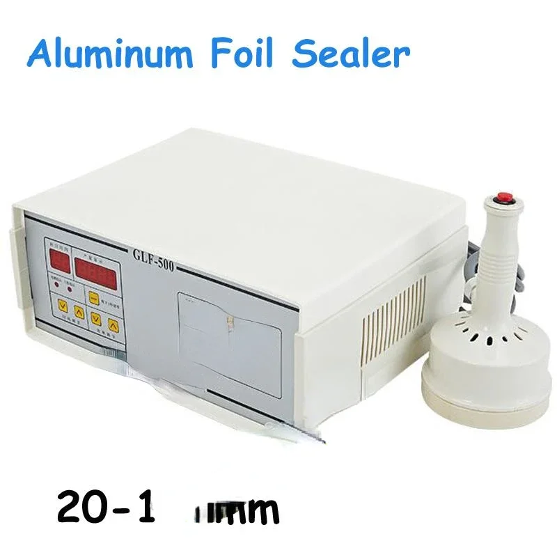 Aluminum Foil Sealing Machine Handheld Elecomagnetic Continuous Induction Sealer for 20-100mm Bottle Packaging Machine GLF-500