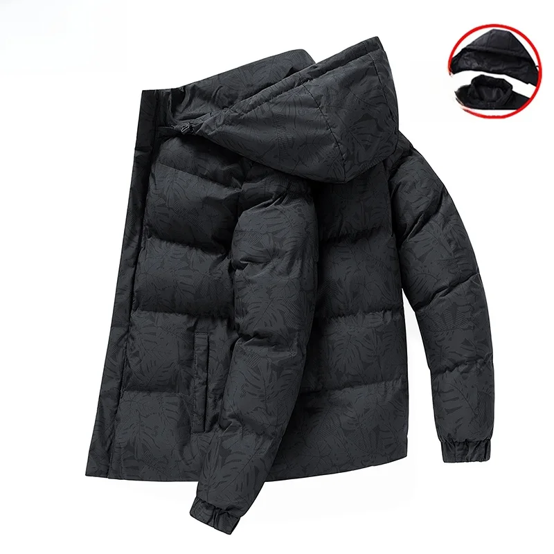 

Мужская модная пуховая хлопковая куртка с капюшоном на подкладке, ветрозащитная теплая верхняя одежда, топ Busin, повседневная полиэфирное волокно