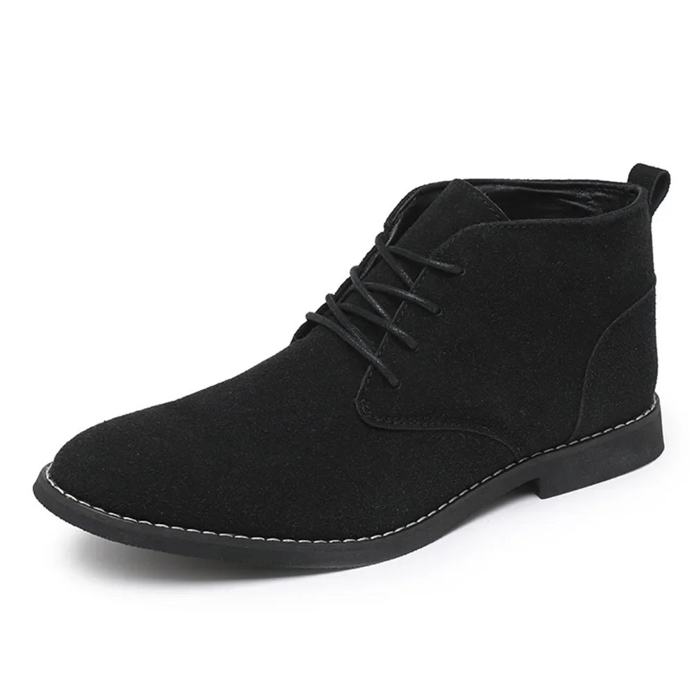 Britische Braune Chelsea-Stiefel für Herren, Hochgeschnittene Anzugschuhe, Bequeme Spitze Herren-Stiefeletten, Schnürstiefel für Männer – Detail 5
