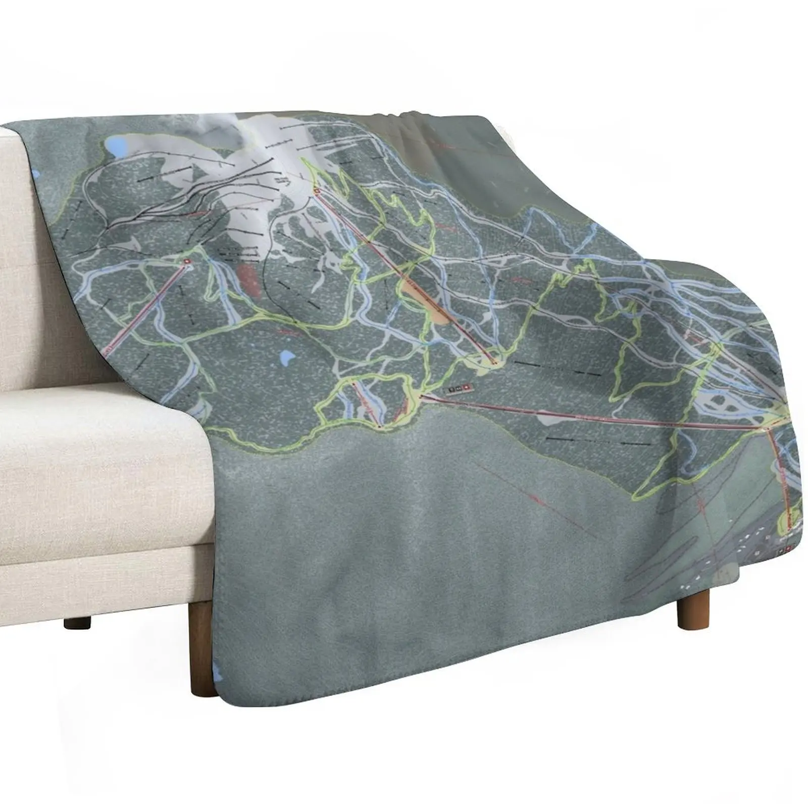 Revelstoke Resort Trail Map Throw Blanket Baby Vintage Kid'S Retros Cute Blankets For Baby Blankets