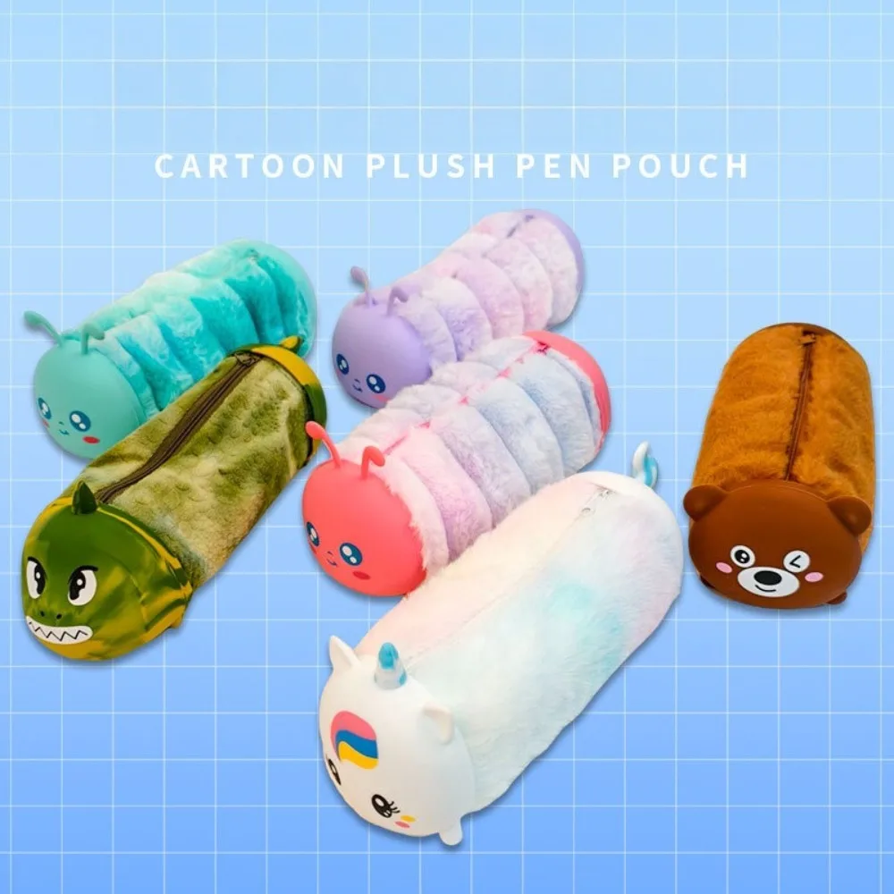 Hot-selling Plush Pencil Case Cute Large-capacity Stationery Ins Box Cosmetic Bag Pencil Case Multi-function Storage