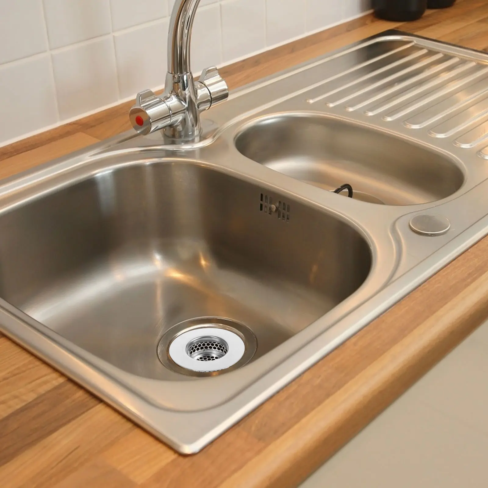 

2pcs Stainless Steel Drain Filters Bathtub Hair Catchers Sink Strainer Kitchen Bathroom Rust Resistant Durable Mesh Debris Trap