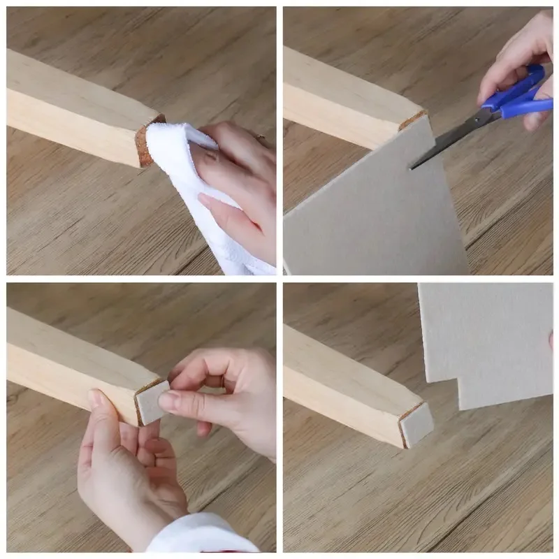 56 Uds. Almohadillas para patas de silla de fieltro, alfombrilla protectora contra arañazos para suelo de 3mm de espesor, autoadhesiva antideslizante silenciosa, accesorios para muebles DIY