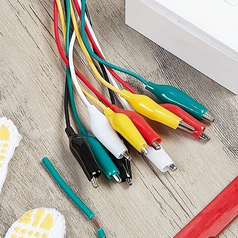 1Set / 10PCS Alligator Clips Electrical DIY Test Leads Alligator Double-ended Crocodile Clips Roach Clip Test Jumper Wire