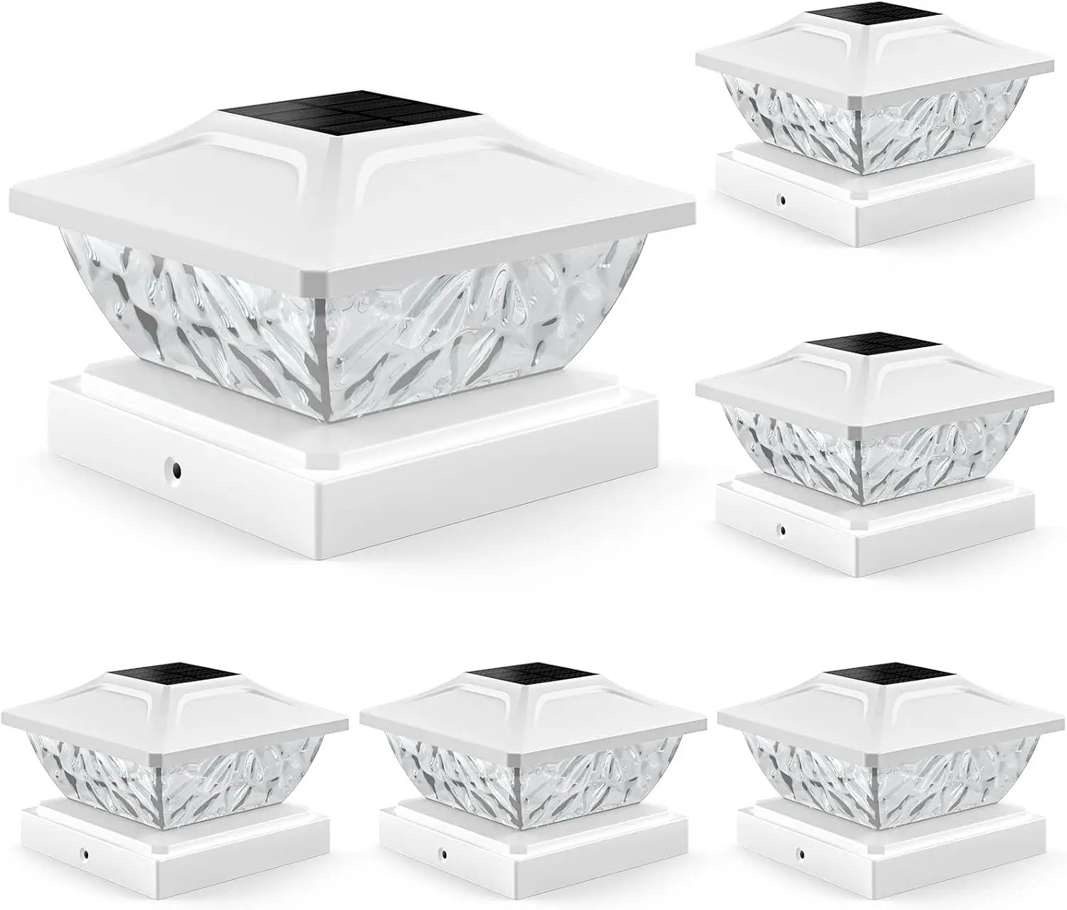 

Набор из 6 солнечных светильников для столбов, 2 режима, водонепроницаемые уличные светильники для забора, для столбов 4x4, 5x5, декор для сада