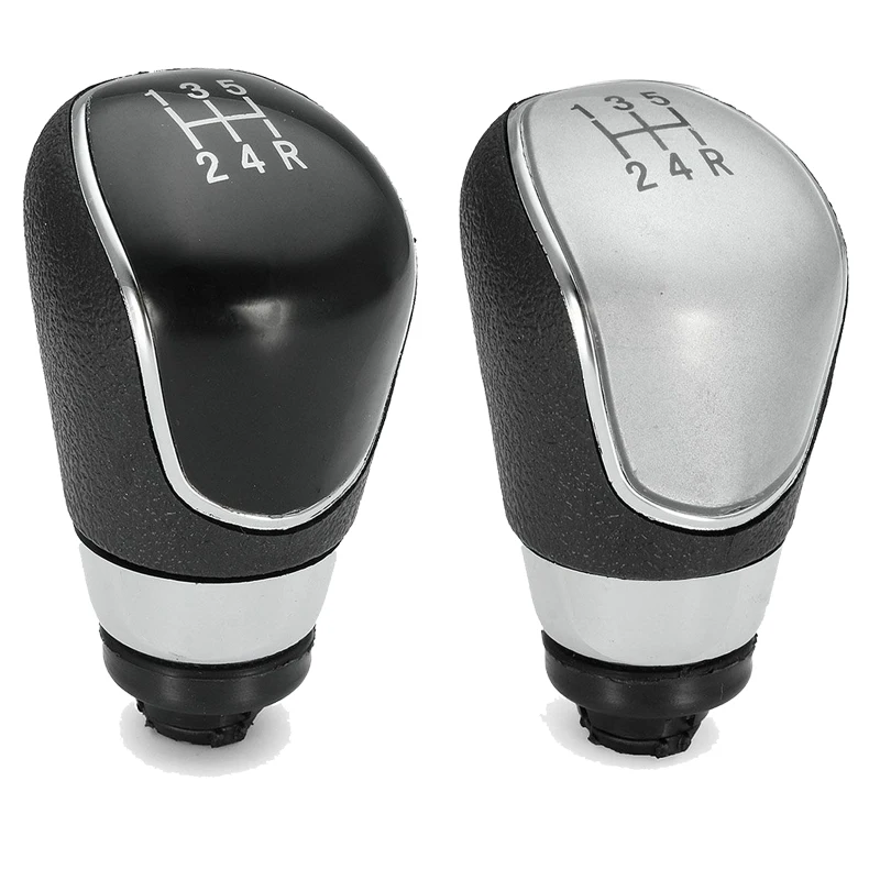 5/6 Speed Gear Shift Knob Chrome Black Leather Gaiter Boot Cover For Ford Focus MK2 Focus MK3/Fiesta MK7/Mondeo MK4 Transit