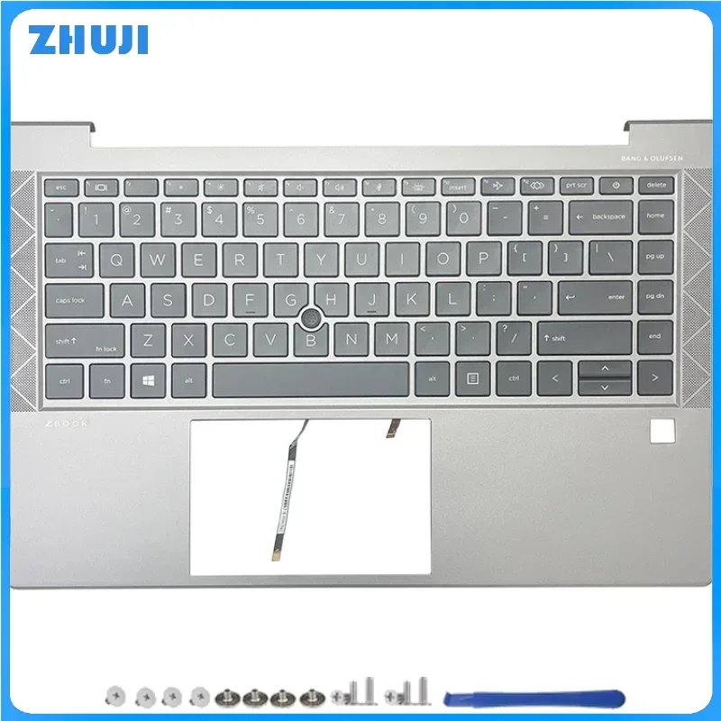 New US Keyboard For EliteBook 840 G7 G8 Zbook Firefly 14 G7 G8 Lapotp Palmrest Top Cover Upper Case with Backlight Keyboard