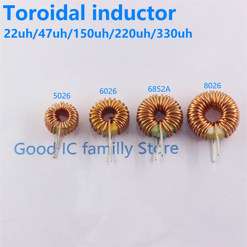 5pcs Ring inductance 4.7UH 10UH 22uh 33UH 47UH 100uh 220uh 330UH 470UH 8052 6852 8026 6026 Ring inductance power filter DIP