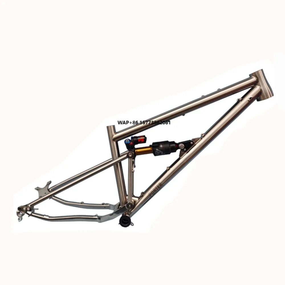 

Titanium Alloy Full Suspension 650b+ Mountain Bike Frame 29er Adjustable Shock