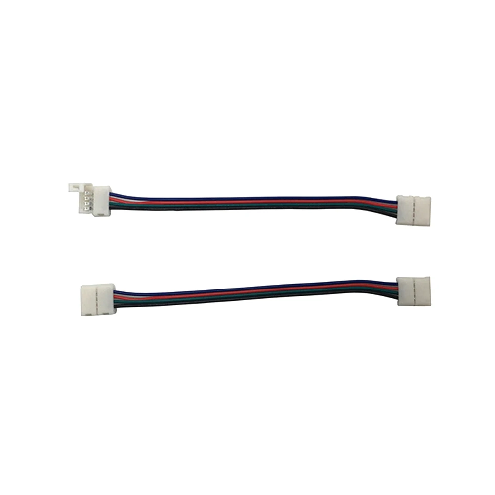 

4 pcs LED Strip Connector Extension Solderless RGB Light Power Adaptor Pin Flexible Wire Portable Lighting Accessories