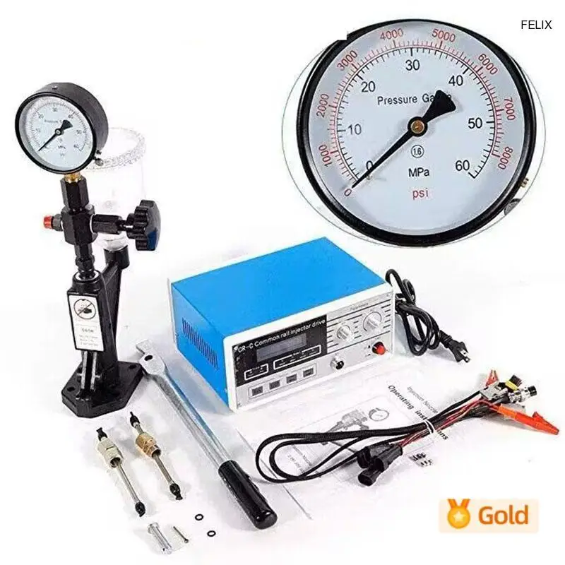 NEW CR-C Multifunctional Diesel Common Rail Injector Tester + S60H Nozzle Validator, Common Rail Injector Tester Tool Set