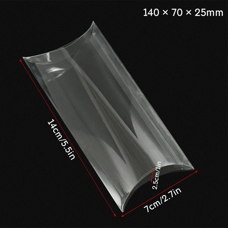 10Pcs Clear PVC Packing Box, Pillow Shape Gift Packaging