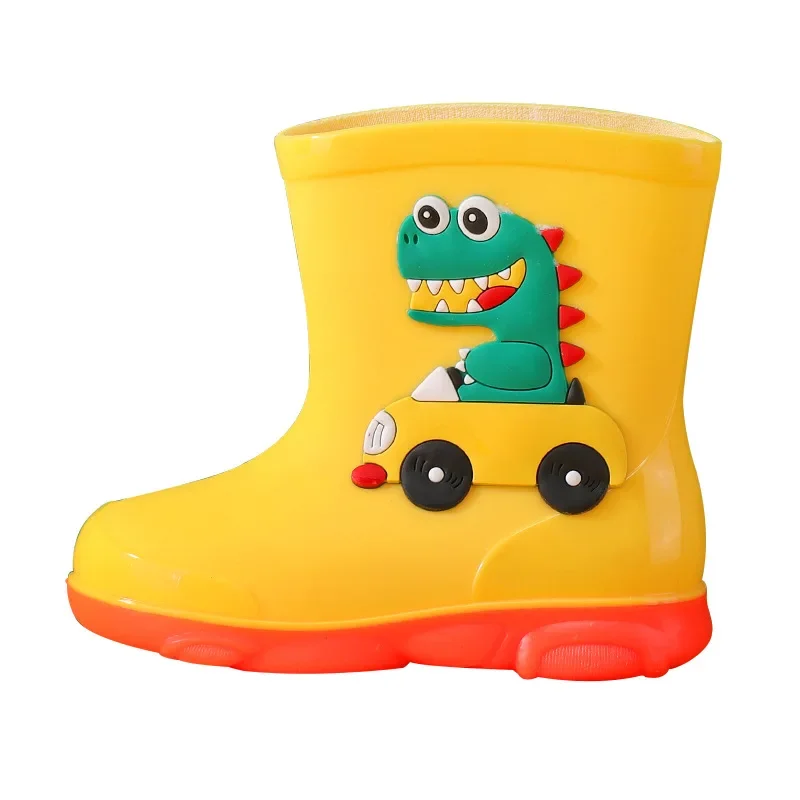 botas lluvia Kid boot FourSeasons Baby kid Rain boot Waterproof Anti Slip kid rubber boot with Plush Warm Cartoon kid Water boot