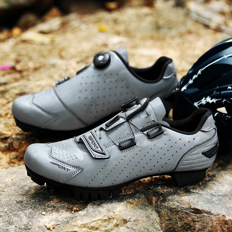 Cycling Sneaker MTB Men Sport Road Bike Boots Flat Racing Speed Sneakers Trail Mountain Bicycle Footwear Spd Pedal Cycling - Image 2