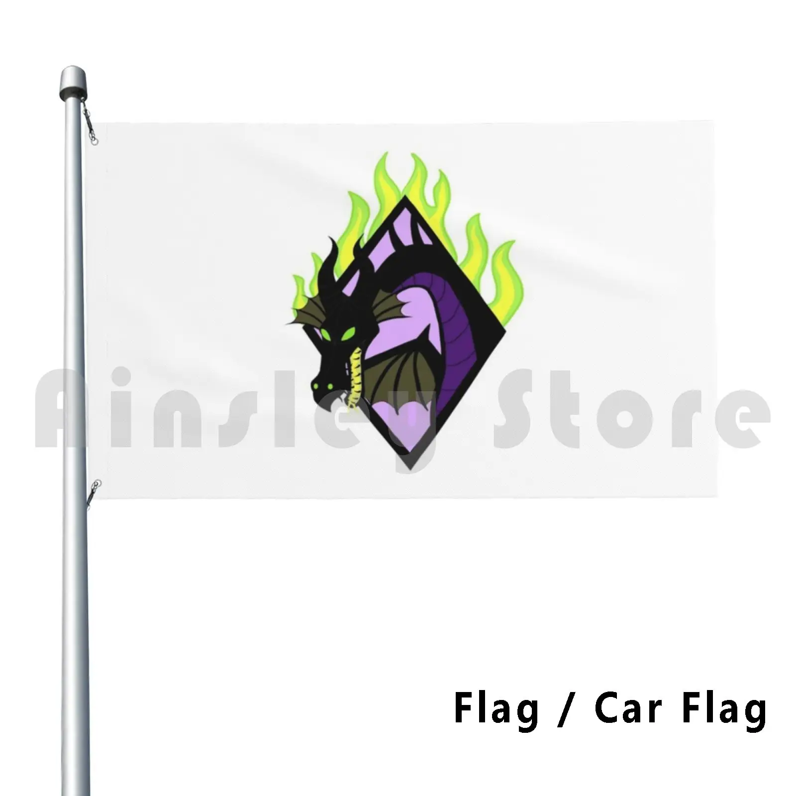 The Mistress Of All Evil Flag Car Flag Funny Sleeping Beauty Dragon Aurora Evil Tattoo