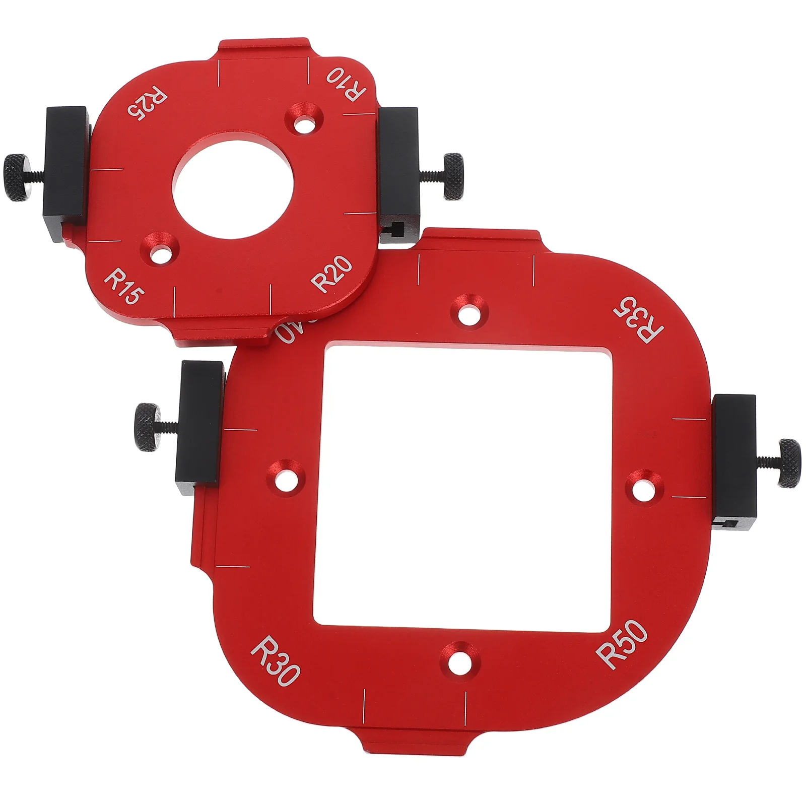 

2pcs Woodworking Round Corner Template Aluminum Alloy Router Jig Edge Finishing Carpentry Tool Diy Furniture Molding Carpenters
