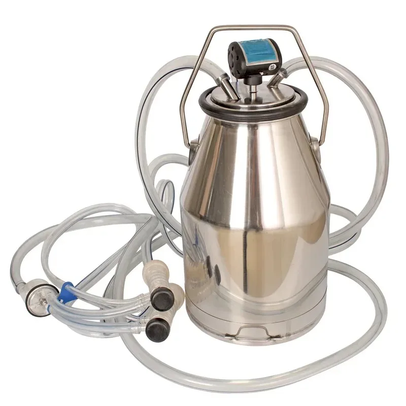 25L Mobile Milking Machine Accessories for Cattle and Sheep, Small Mobile Milking Machine Bucket Group, Milk Claw Group