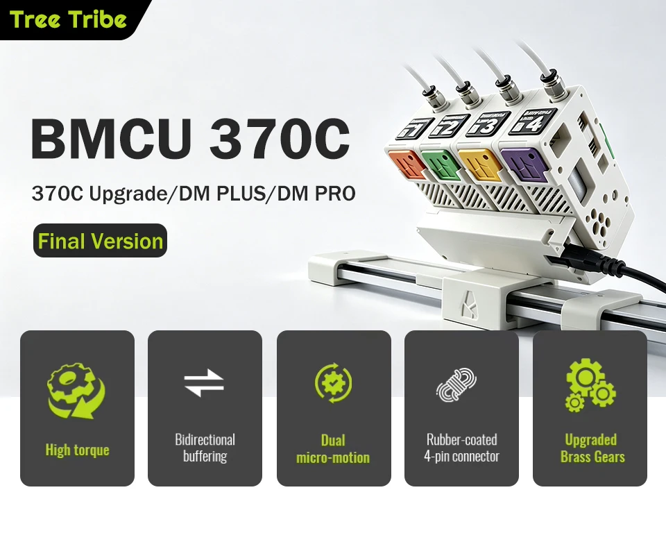 Tree Tribe BMCU 370C DM Pro AMS Lite Verbessertes Hochdrehmoment mit Doppel-Mikroschalter Automatische Zuführung MMU-Lösung für A1 – Detail 1
