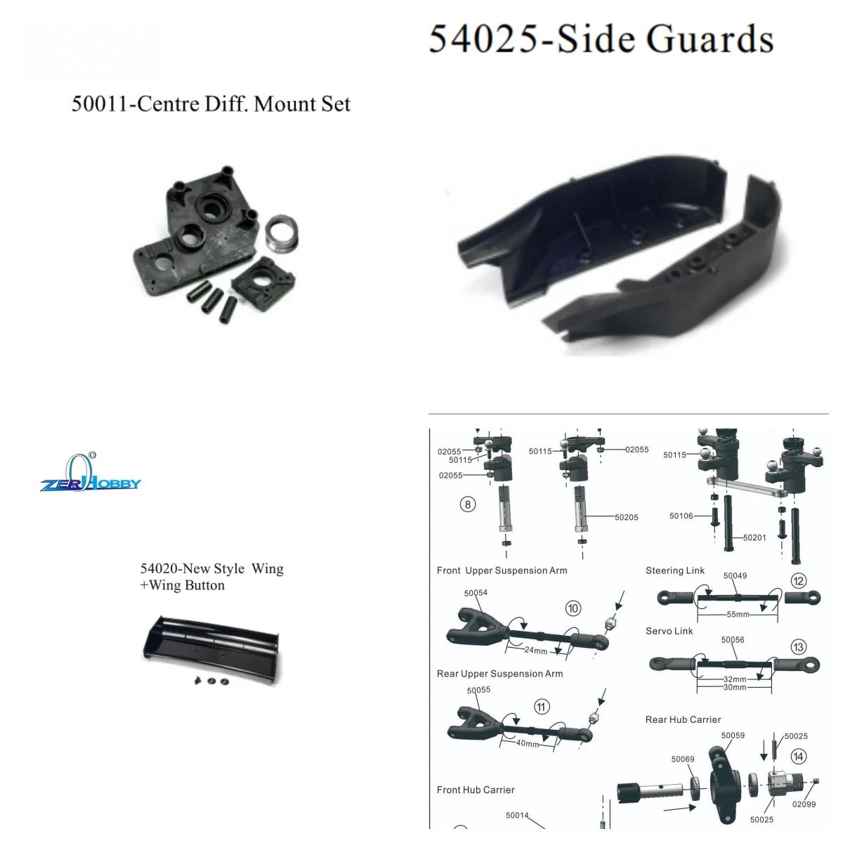 

HSP RACING SPARE PARTS 50007 GEAR BOX 50011 50002 50003 50008 51006 54020 54025 FOR 1/5 RC CARS 94054 94050