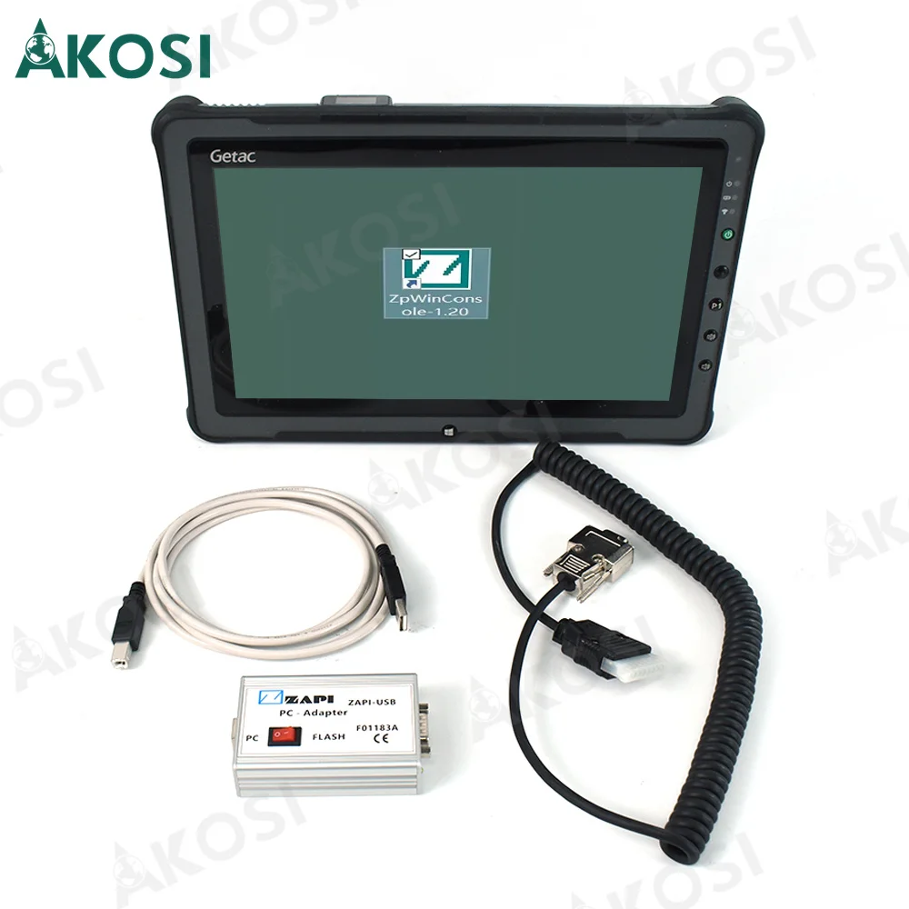 Getac F110 tablet+ZAPI-USB PC-adapter electric controller programmer tool ZAPI F01183A data cable zapi console diagnostic tools