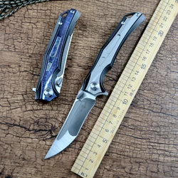 Two Sun M390 Blade Titanium Alloy Handle Folding Gift Pocket Knives Outdoor Camping Hunting Collection TS285