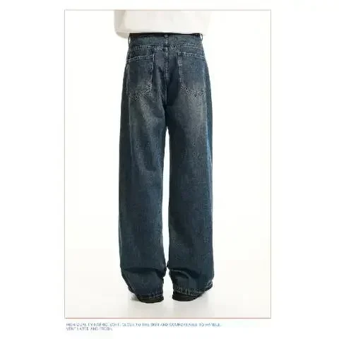 Baggy Jeans Y 2K Hombre Nieuw Design Denim Broek Losse Gewassen Lange Broek Vaqueros Casual Mode Patchwork Broek C63