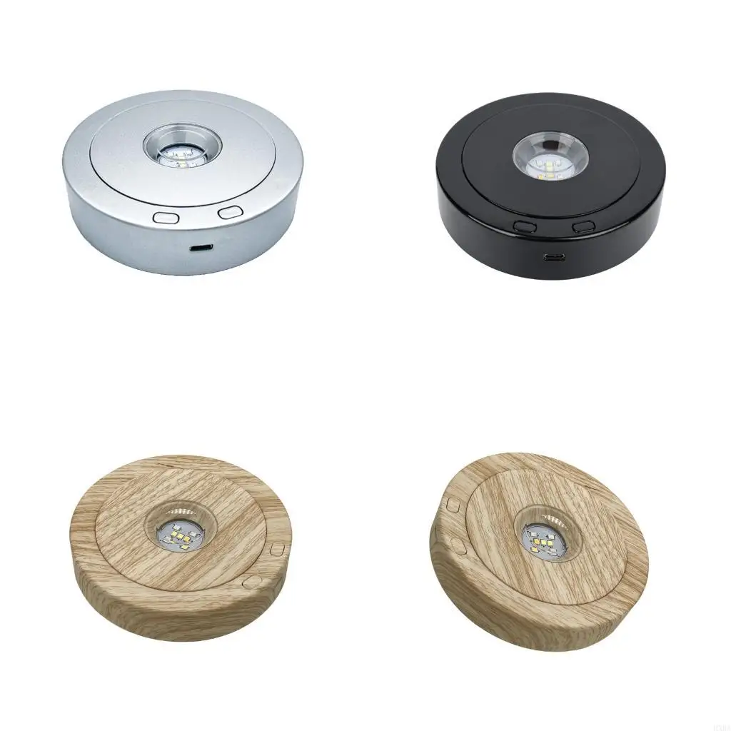 

HXBA 8 Lighting Effects 3 Speed Rotation Plastic Display Stand for Decorative Items