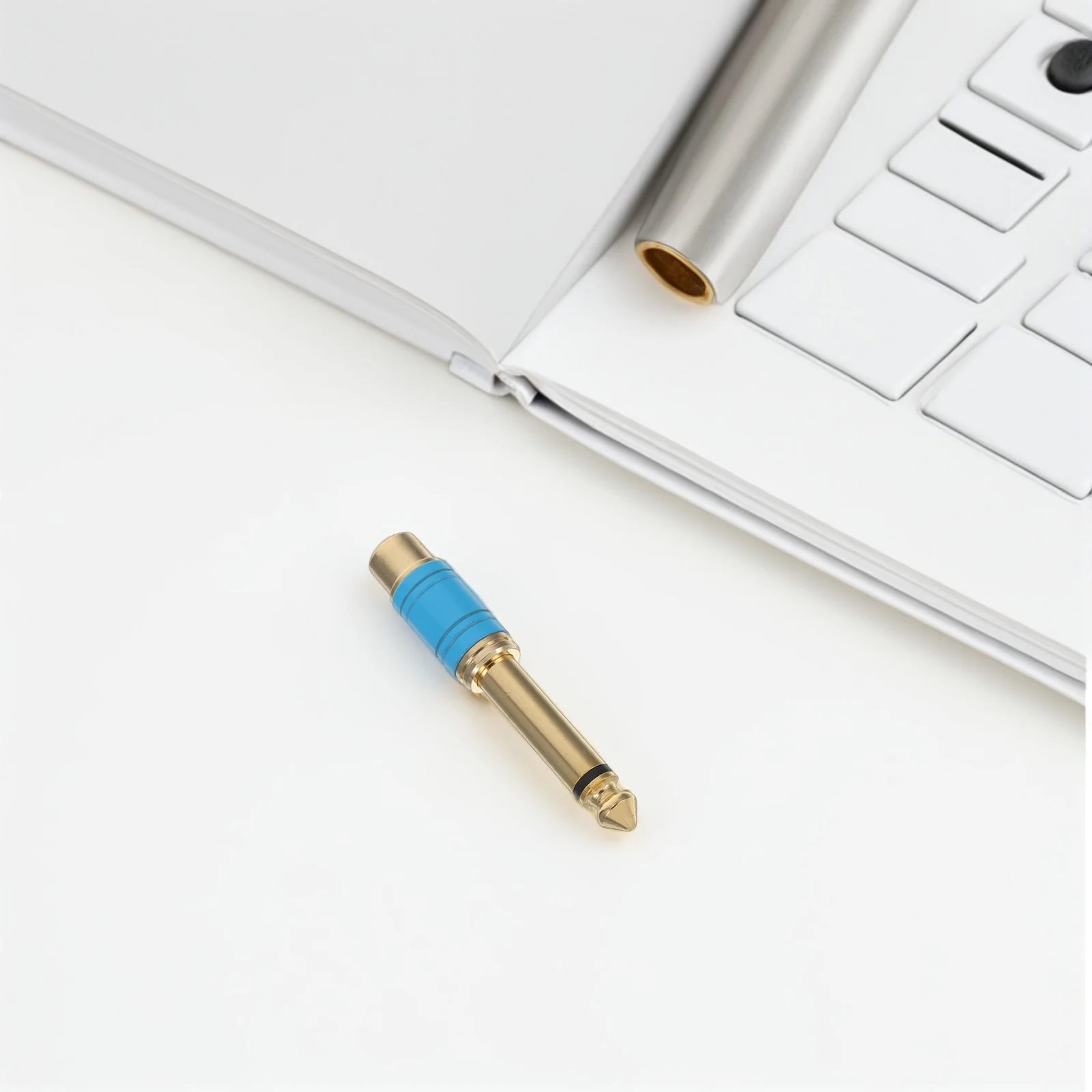 Conector adaptador de Audio macho a hembra, 4 Uds., 6,35 Mm, para micrófono, amplificador de guitarra, conector para auriculares, enchufe estéreo, sonido de alta fidelidad