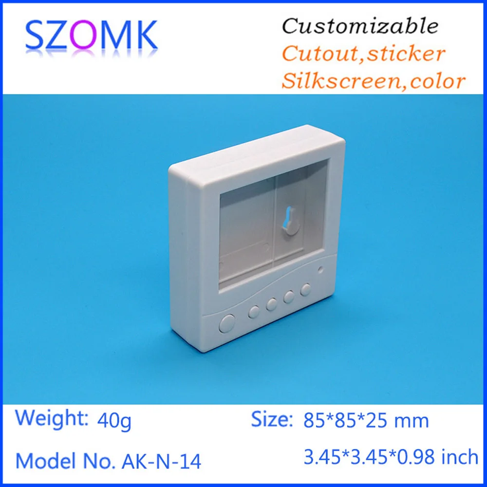 SZOMK Plastic box for electronics project 1 piece 85*85*25mm white enclosure electronics plastic LCD shell junction box