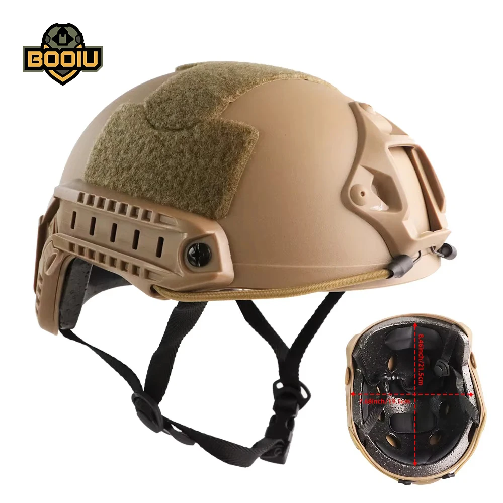 BOOIU-casco rápido MH para disparar, pistola de aire balística, casco táctico para exteriores, equipo de protección de seguridad para Paintball